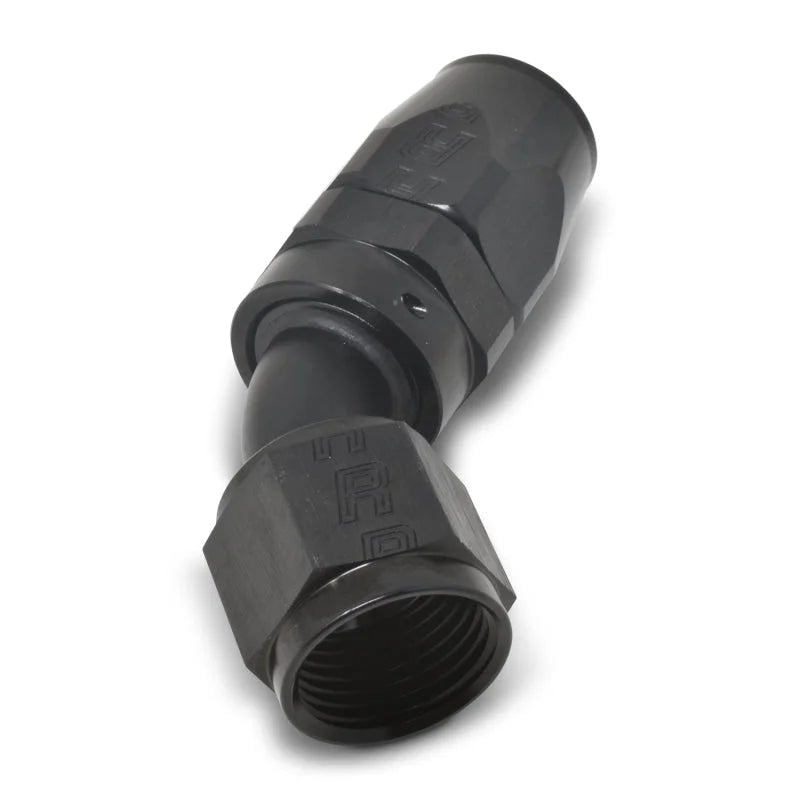 Russell Performance -8 AN Black 45 Degree Full Flow Hose End - Installation View