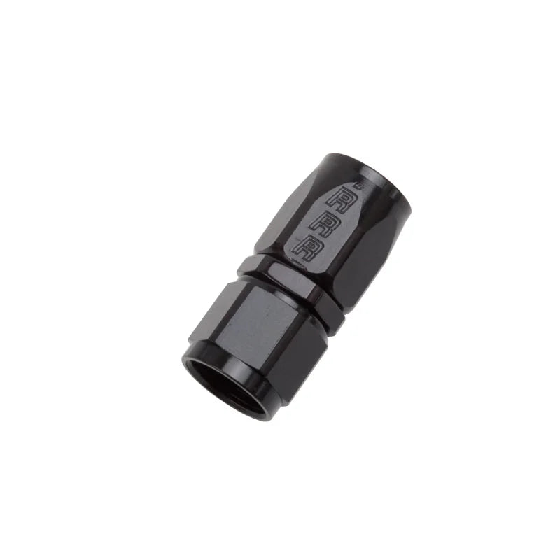 Russell Performance -8 AN Black Straight Full Flow Hose End - Back View