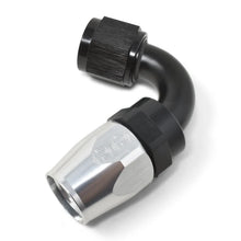 Load image into Gallery viewer, Russell Performance -8 AN Black/Silver 120 Degree Tight Radius Full Flow Swivel Hose End - Additional View 5
