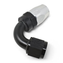 Load image into Gallery viewer, Russell Performance -8 AN Black/Silver 120 Degree Tight Radius Full Flow Swivel Hose End - Additional View 8