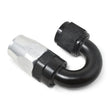 Load image into Gallery viewer, Russell Performance -8 AN Black/Silver 180 Degree Tight Radius Full Flow Swivel Hose End - Additional View 7