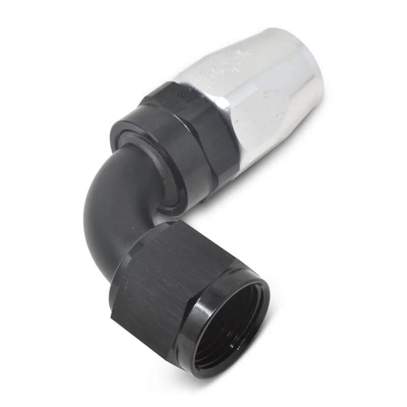 Russell Performance -8 AN Black/Silver 90 Degree Full Flow Hose End - Additional View 8