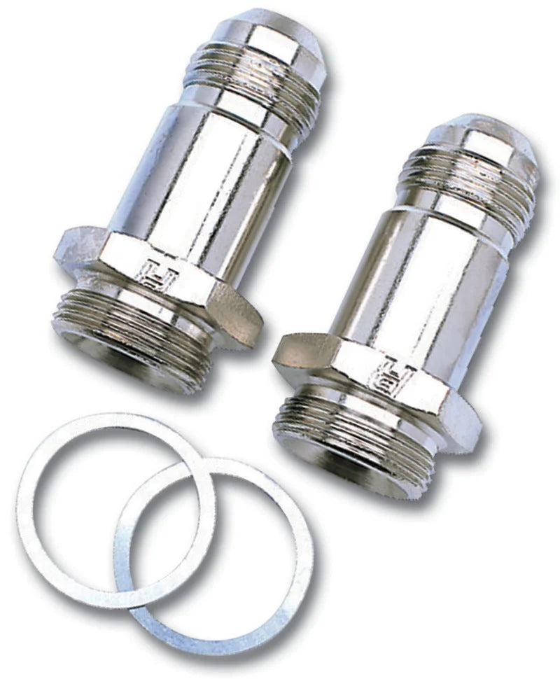 Russell Performance -8 AN Carb Adapter Fittings (2 pcs.) (Endura) - Side View