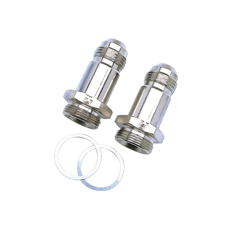 Russell Performance -8 AN Carb Adapter Fittings (2 pcs.) (Endura) - Back View