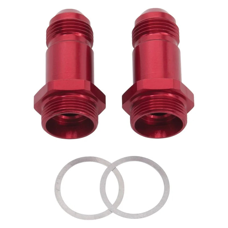 Russell Performance -8 AN Carb Adapter Fittings (2 pcs.) (Red) - Main Product View
