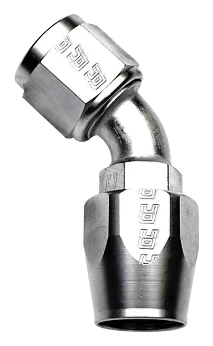 Russell Performance -8 AN Endura 45 Degree Full Flow Hose End - Side View