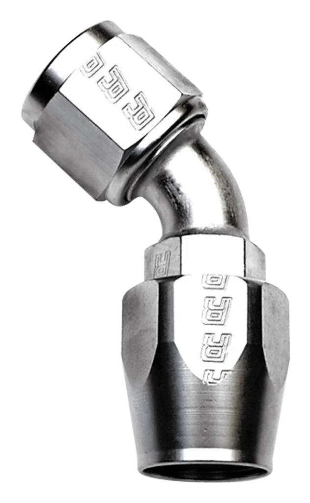 Russell Performance -8 AN Endura 45 Degree Full Flow Hose End - Side View