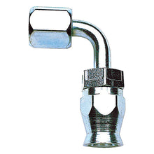 Load image into Gallery viewer, Russell Performance -8 AN Endura Pwerflex Power Steering 90 Degree Hose Ends - Back View