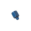 Load image into Gallery viewer, Russell Performance -8 AN Female to -4 AN to Male B-Nut Reducer (Blue) - Side View