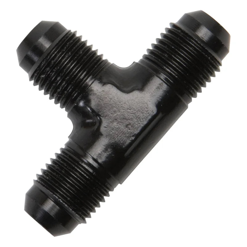 Russell Performance -8 AN Flare Tee Fitting (Black) - Back View