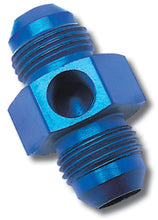 Load image into Gallery viewer, Russell Performance -8 AN Flare to 3/8in Pipe Pressure Adapter (Blue) - Side View
