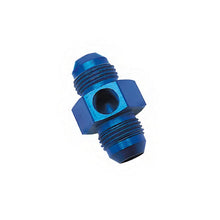 Load image into Gallery viewer, Russell Performance -8 AN Fuel Union Pressure Adapter (Blue) - Back View