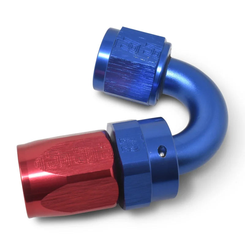 Russell Performance -8 AN Red/Blue 150 Degree Full Flow Swivel Hose End (With 3/4in Radius) - Additional View 5