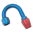 Load image into Gallery viewer, Russell Performance -8 AN Red/Blue 180 Degree Full Flow Hose End (1-1/4in Centerline Radius) - Back View