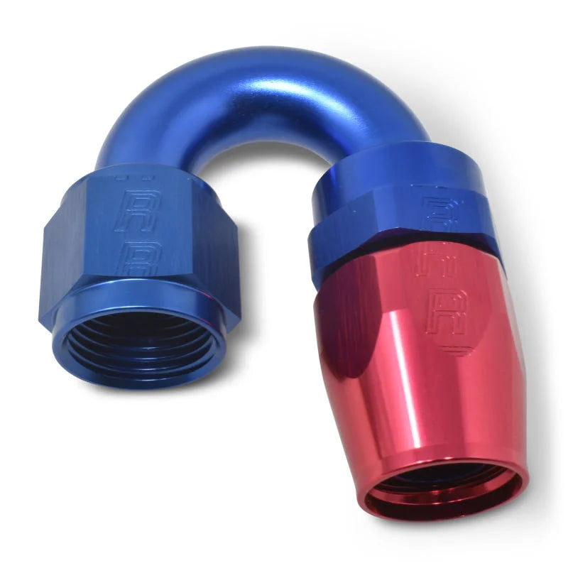 Russell Performance -8 AN Red/Blue 180 Degree Full Flow Swivel Hose End (With 3/4in Radius) - Additional View 8