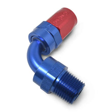 Load image into Gallery viewer, Russell Performance -8 AN Red/Blue 90 Degree Full Flow Swivel Pipe Thread Hose End (With 1/2in NPT) - Additional View 8