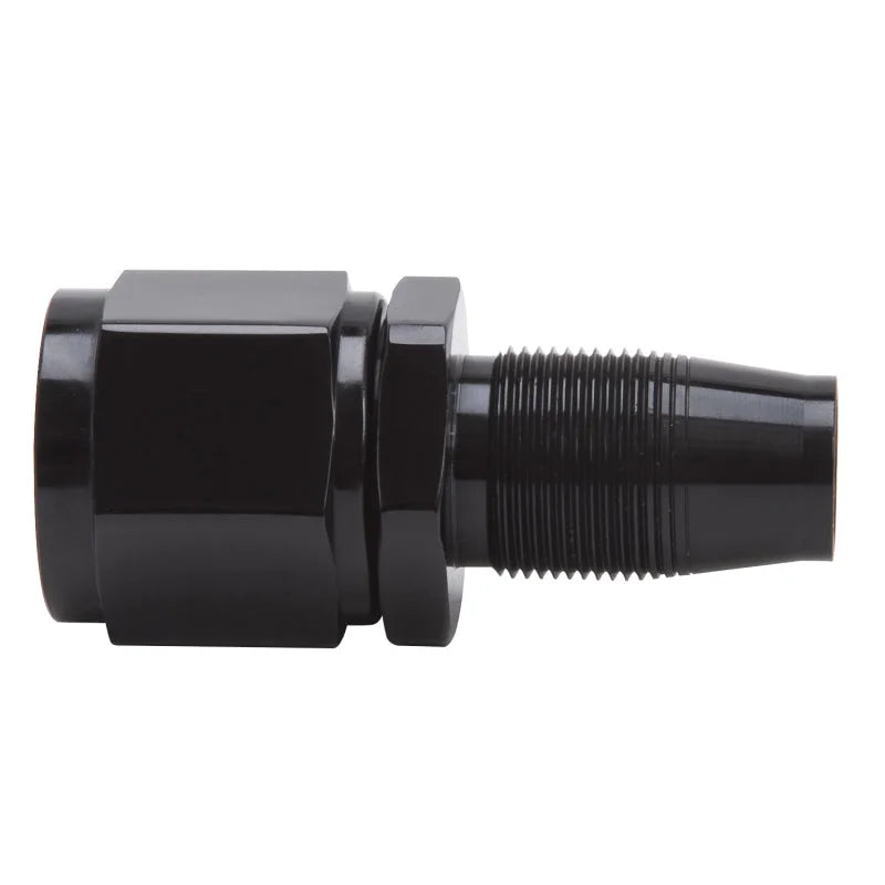 Russell Performance -8 AN Straight Hose End Without Socket - Black - Side View