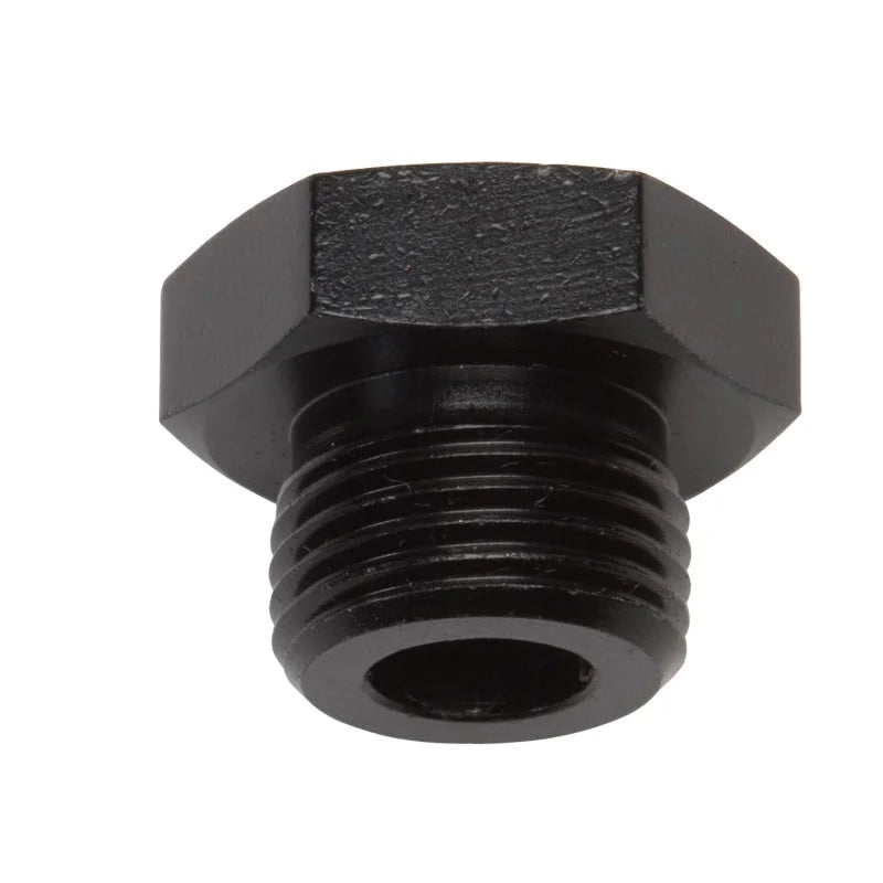 Russell Performance -8 AN Straight Thread Plug (Black) - Main Product View