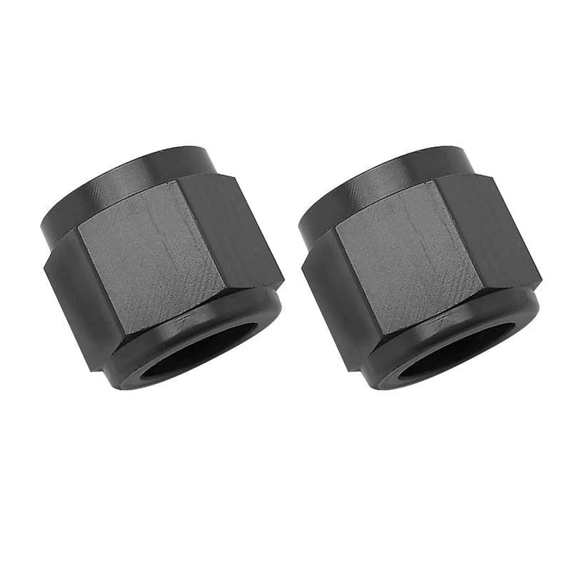 Russell Performance -8 AN Tube Nuts 1/2in dia. (Black) (2 pcs.) - Main Product View