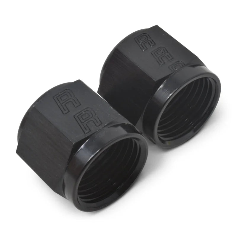 Russell Performance -8 AN Tube Nuts 1/2in dia. (Black) (2 pcs.) - Installation View