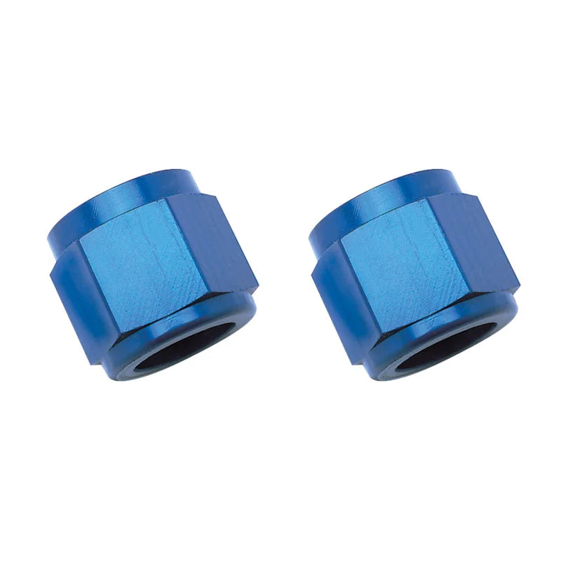 Russell Performance -8 AN Tube Nuts 1/2in dia. (Blue) (2 pcs.) - Main Product View