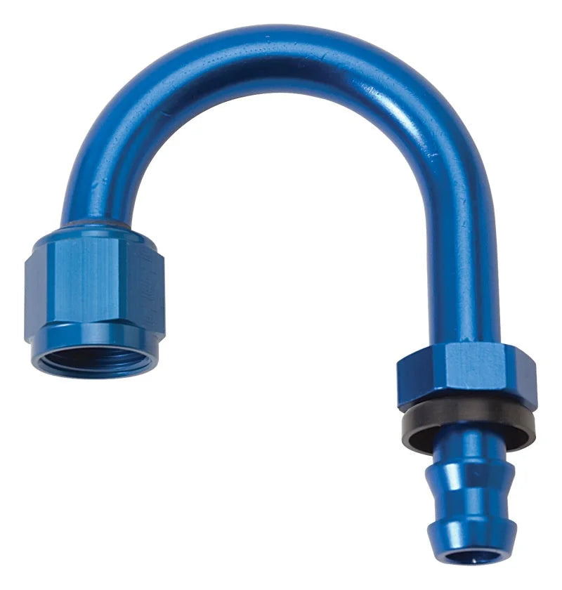 Russell Performance -8 AN Twist-Lok 180 Degree Hose End (1-1/4in Radius) - Main Product View