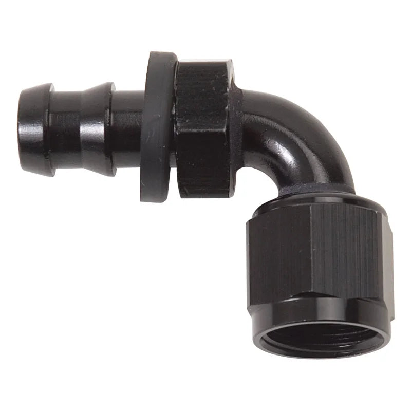 Russell Performance -8 AN Twist-Lok 90 Degree Hose End (Black) - Main Product View