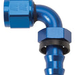 Load image into Gallery viewer, Russell Performance -8 AN Twist-Lok 90 Degree Hose End (Blue) - Back View