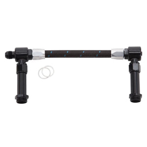Russell Performance -8 AN to -8 AN ProClassic Holley 4150 Dual Inlet Carb Kit (Black/Silver) - Installation View