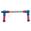 Load image into Gallery viewer, Russell Performance -8 AN to -8 AN ProFlex Holley 4150 Dual Inlet Carb Kit (Red/Blue) - Main Product View