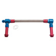 Load image into Gallery viewer, Russell Performance -8 AN to -8 AN ProFlex Holley 4500 Dual Inlet Carb Kit (Red/Blue) - Side View