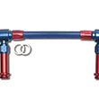 Load image into Gallery viewer, Russell Performance -8 AN to -8 AN Twist-Lok Holley 4150 Dual Inlet Carb Kit (Red/Blue) - Main Product View