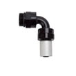 Load image into Gallery viewer, Russell Performance -8 SAE Port Male to -8 AN Hose 90 Degree Crimp On Hose End - Black Anodized - Main Product View