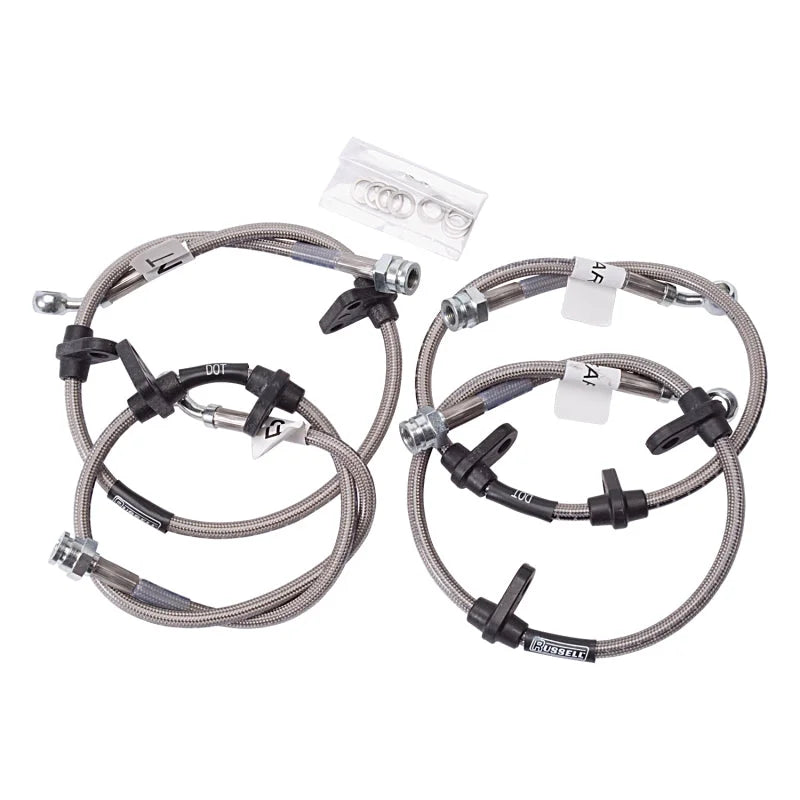 Russell Performance 88-91 Honda Civic EX/ Si / CRX Si Brake Line Kit - Side View