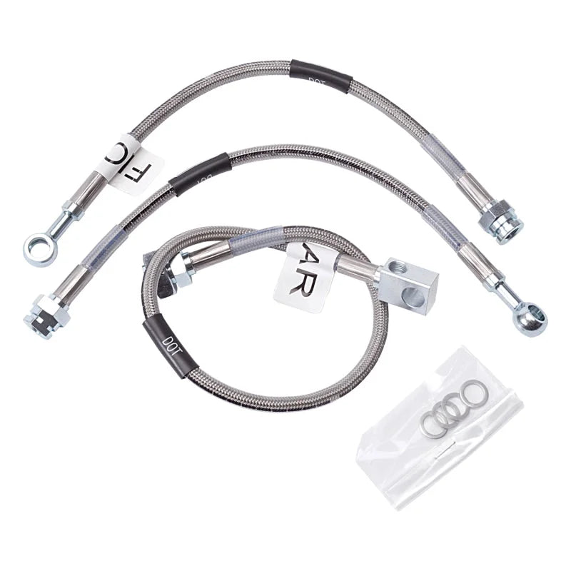 Russell Performance 91-99 S10/S15 Pickup/Blazer 2WD Brake Line Kit - Side View