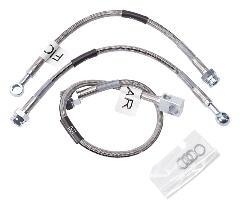 Russell Performance 91-99 S10/S15 Pickup/Blazer 2WD Brake Line Kit - Back View