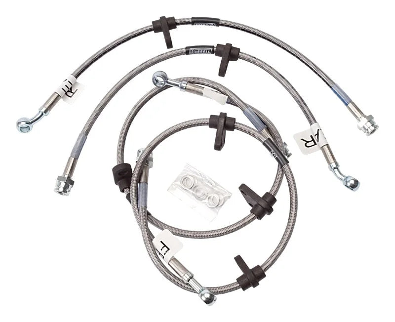 Russell Performance 92-95 Honda Civic (All with rear discs/ no ABS) Brake Line Kit - Side View