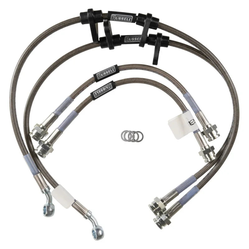 Russell Performance 92-95 Honda Civic (All with rear drums) Brake Line Kit - Side View