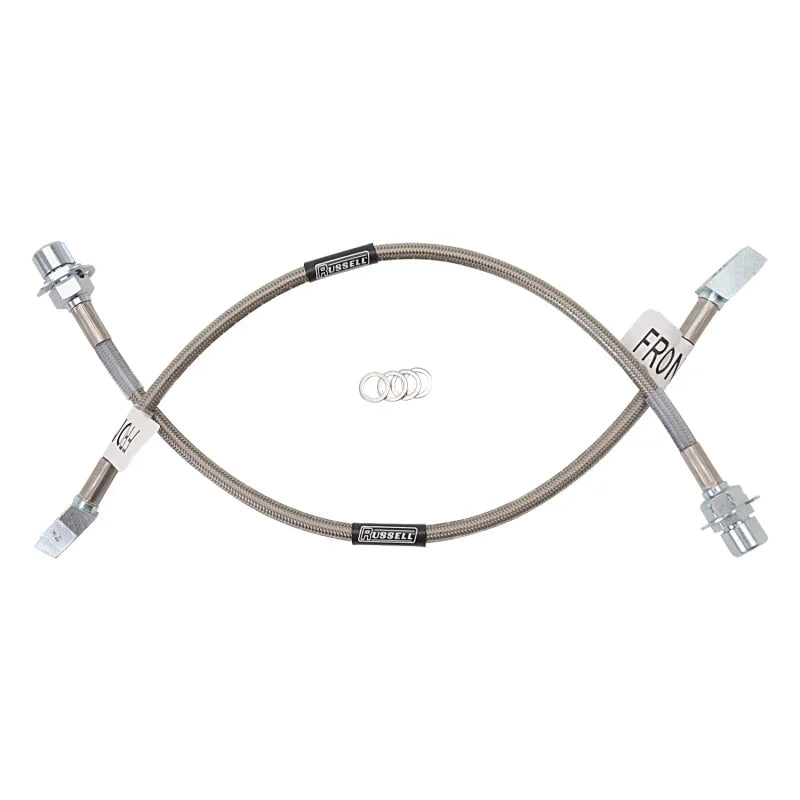 Russell Performance 96-01 Ford Mustang Cobra (Fronts Only) Brake Line Kit - Back View