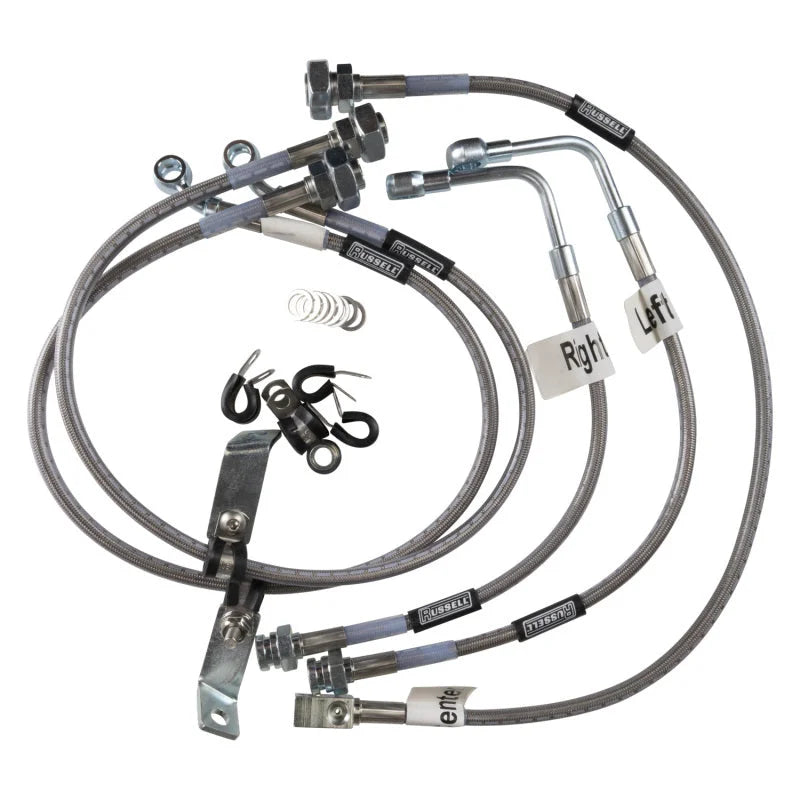 Russell Performance 99-04 GM Silverado/Sierra 1500 Truck 4WD Brake Line Kit - Side View