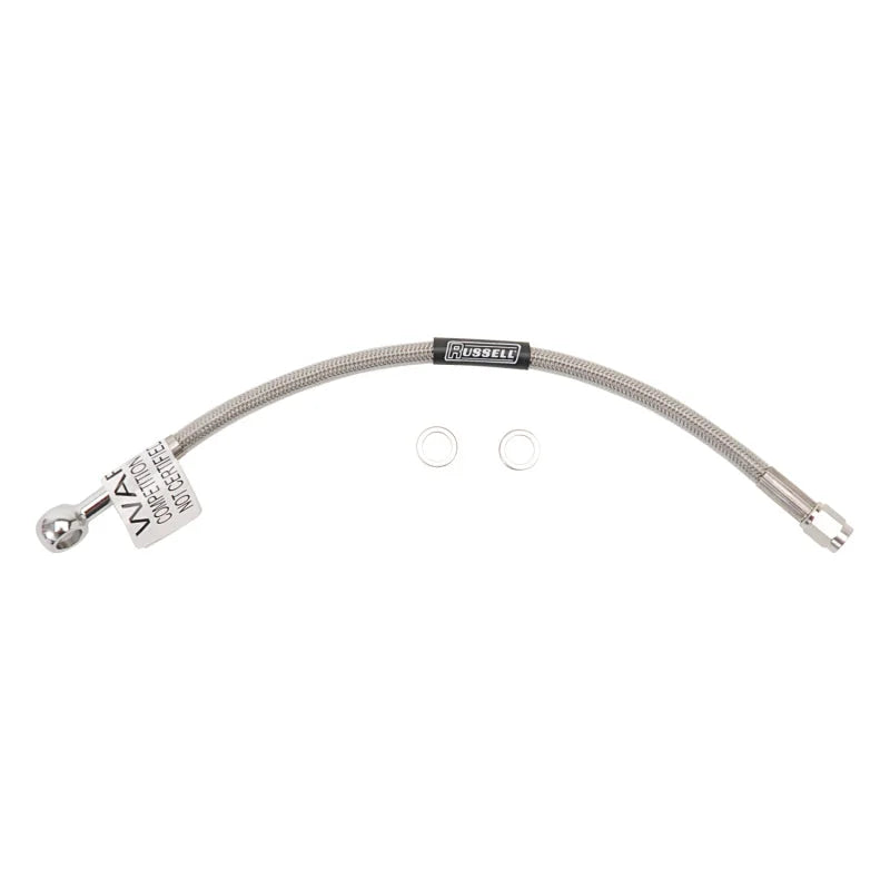 Russell Performance 9in 10MM Banjo Competition Brake Hose - Back View