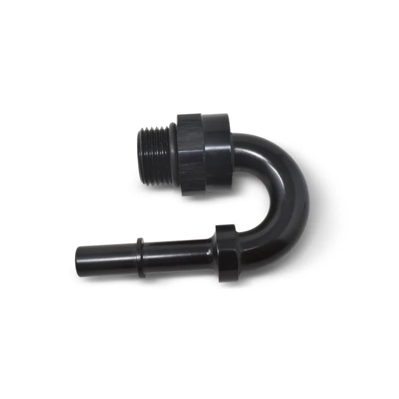Russell Performance Adapter Fitting 3/8in SAE Quick Disconnect 180 DEG - Blk - Back View