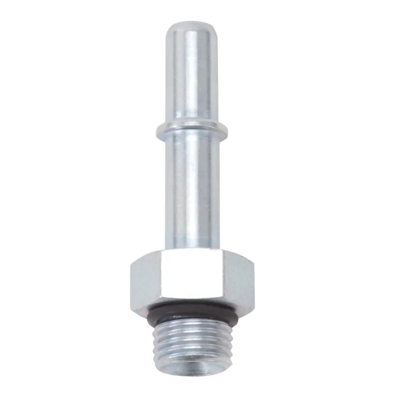 Russell Performance Adapter Fitting 3/8in SAE QuickDisc Male to #6 SAE Port Male Straight Zinc - Side View