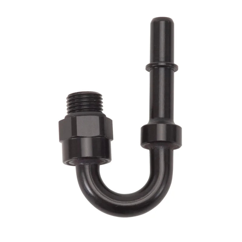 Russell Performance Adapter Fitting 3/8in SAE Quick Disc Male to #6 SAE Port Male Swivel 180Deg Blk - Installation View