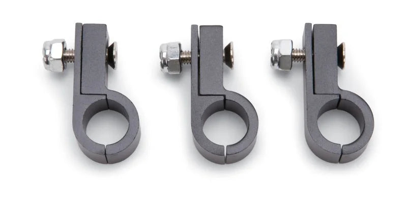 Russell Performance Aluminum -8AN Line Clamp Black Anodized Finish - Main Product View