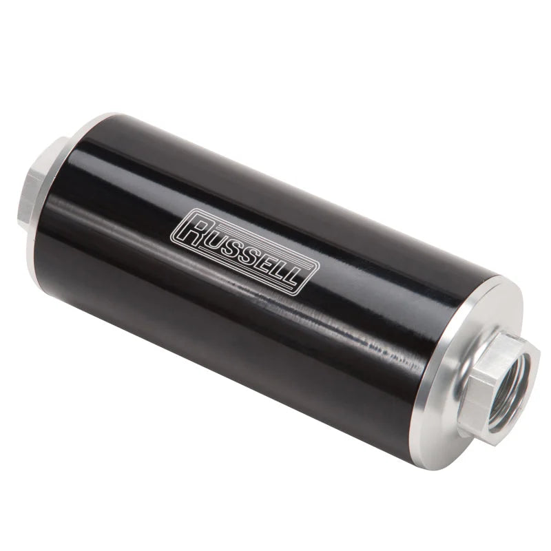 Russell Performance Anodized Aluminum (12in Length -10 male inlet/outlet) - Side View