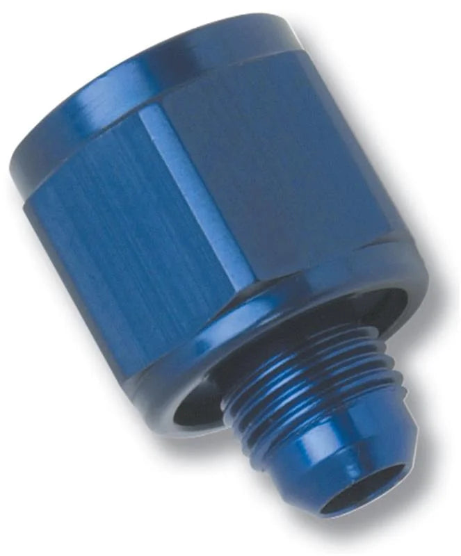 Russell Performance BLUE ANODIZED -12 TUBE COUPLING NUT W/ FLARED REDUCER TO -10 AN MALE - Main Product View