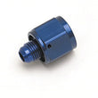 Load image into Gallery viewer, Russell Performance BLUE ANODIZED -6 TUBE COUPLING NUT W/ FLARED REDUCER TO -4 AN MALE - Main Product View