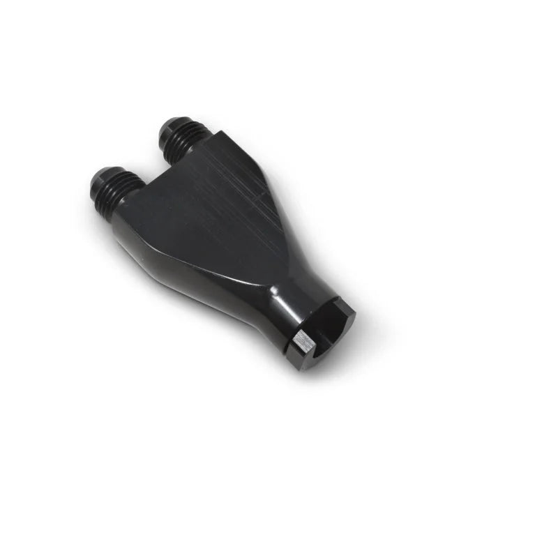 Russell Performance Billet Y-Block Adapter 3/8in SAE Qick Disconnect (2) -6AN Male Flare Black - Additional View 8