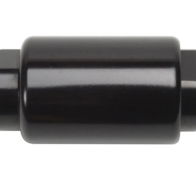 Russell Performance Black Anodized (3-1/4in Length 1-1/4in dia. -8 male inlet/outlet) - Side View